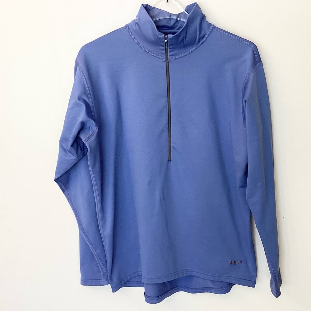 Marmot 1/2 Zip Nylon Blend Pullover - Blue - L